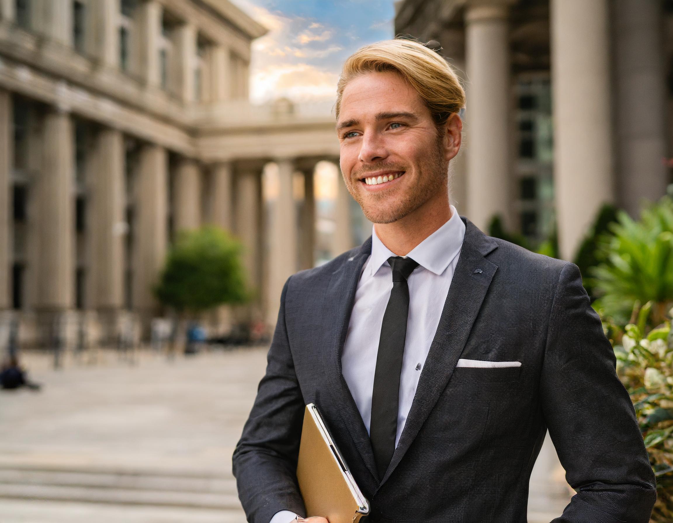 Freundlicher Steuerberater im Gespräch mit Kunden